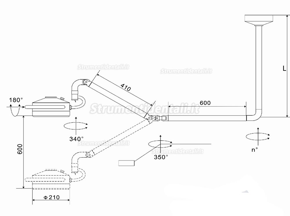 KWS® KD-202D-3C Lampade scialitica a soffitto 36W